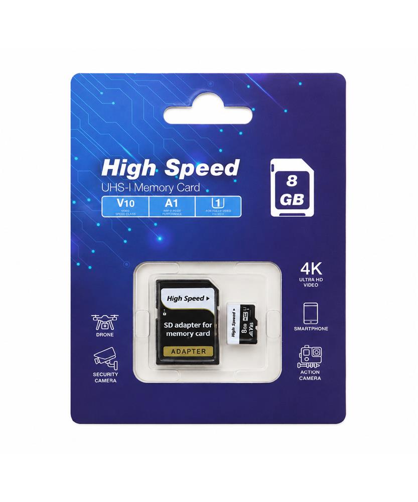 120936 Elba High Speed 8gb A1 V10 U1 Micro Hafıza Kartı Class10 - Görsel 1