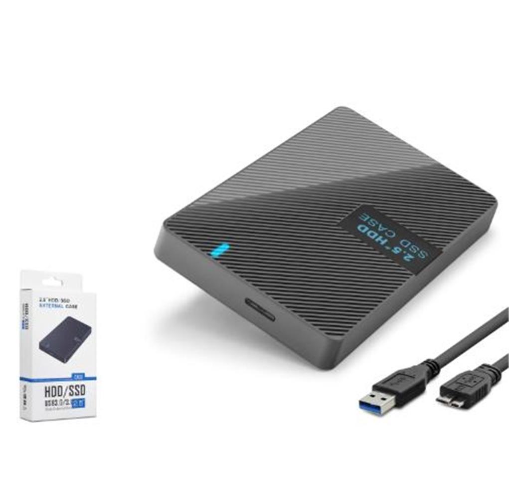 121004-1 HADRON HDX1793 2.5 İnç SATA HDD-SSD Harici Disk Kutusu USB 3.0 Type-C - Siyah - Görsel 1