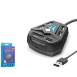 HADRON A068B USB Combo Hub Kart Okuyucu 8 Port Siyah