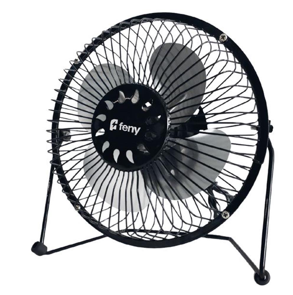 121095-1 Feny Fn-f87 Metal 360 Derece Dönebilen 6" Mini Masaüstü Fan - Görsel 1