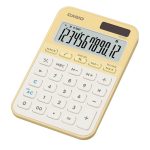 Casio MS-20YC-LY 12 Hane Pastel  Sarı Krem Masa Üstü Hesap Makinesi