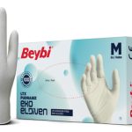 Beybi Lateks Pudrasız Eko (M) Medium Beden Muayene Eldiven 100lü Paket