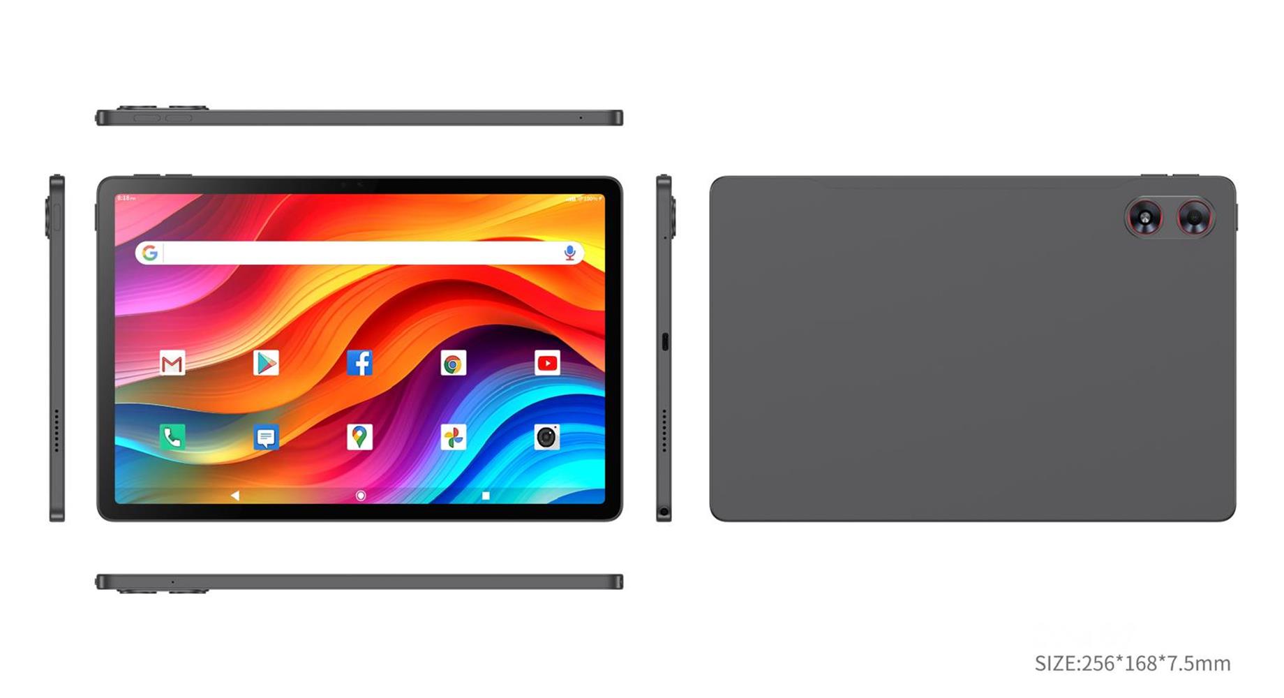 121305-1 Technopc Quantum Elise T80p 10.95" Ips 8 Core 2ghz 8-256gb 5-13mp Kılıf Pasif Kalem Lte Tablet - Görsel 1