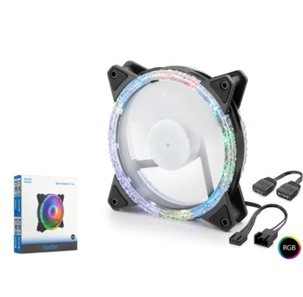 121366-1 NODAR ND2662 Kasa Fanı Dış Kristal ARGB 120 mm Siyah - Görsel 1
