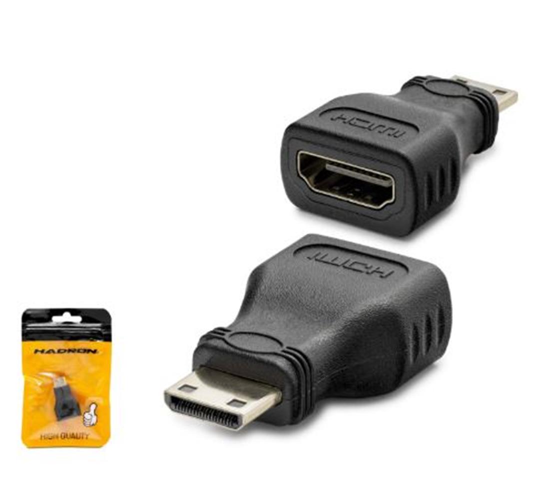 121390-1 HADRON HDX1268 Mini HDMI to HDMI Adaptör 1080p Siyah - Görsel 1