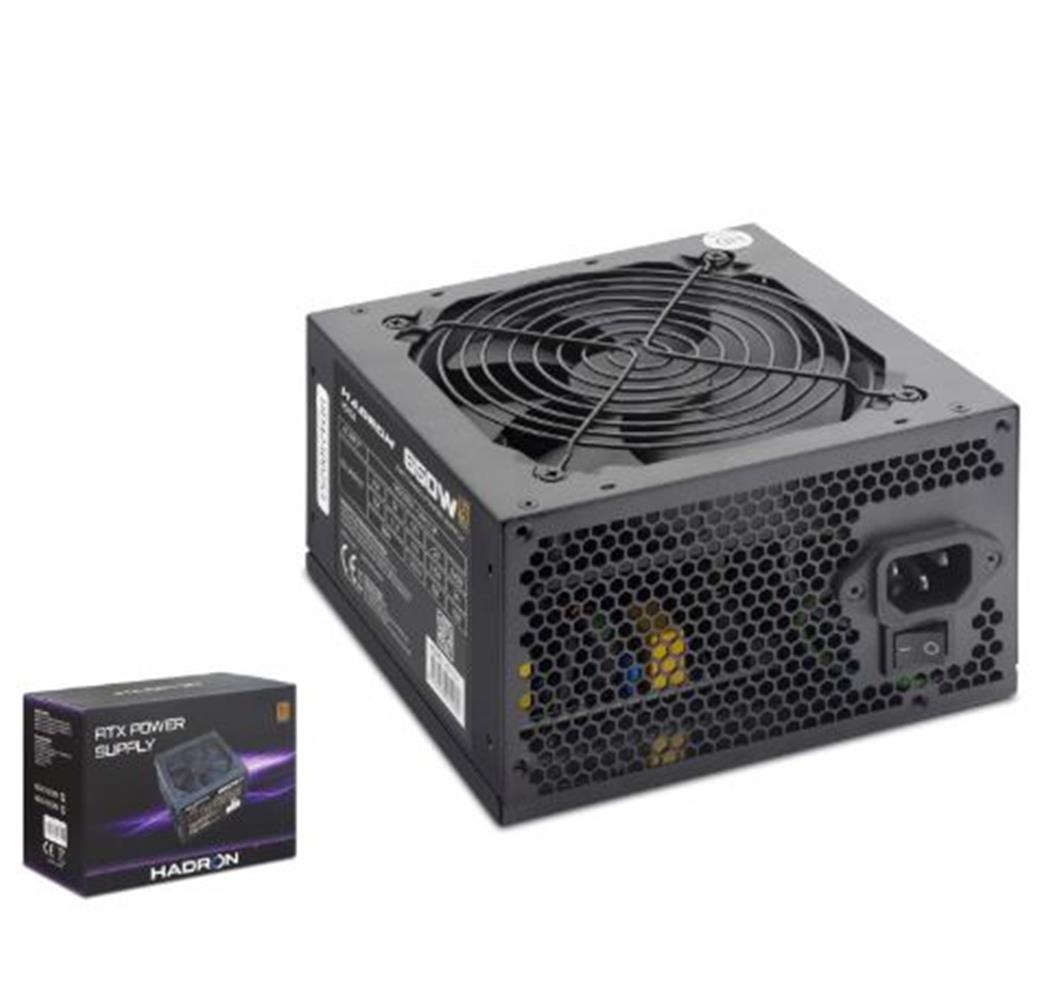 121392-1 Hadron Hd424 Pc Power Supply Güç Kaynağı 650w 12 Cm Fan Atx 80 Plus Siyah - Görsel 1