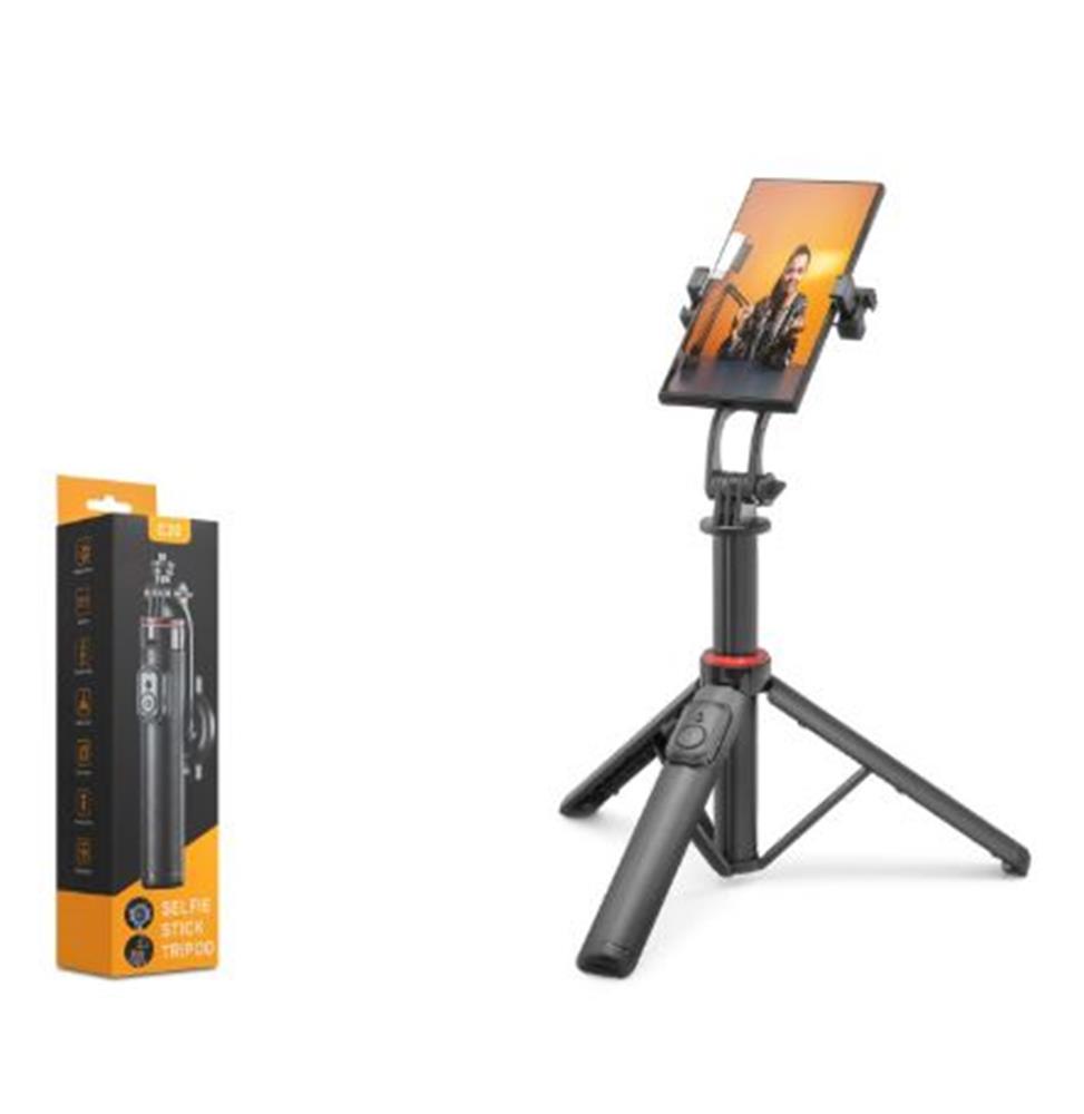 121402 NODAR ND1047 Telefon Tripodu ve Selfie Çubuğu Seti Manyetik Bluetooth Kumandalı 130 cm - Siyah - Görsel 1