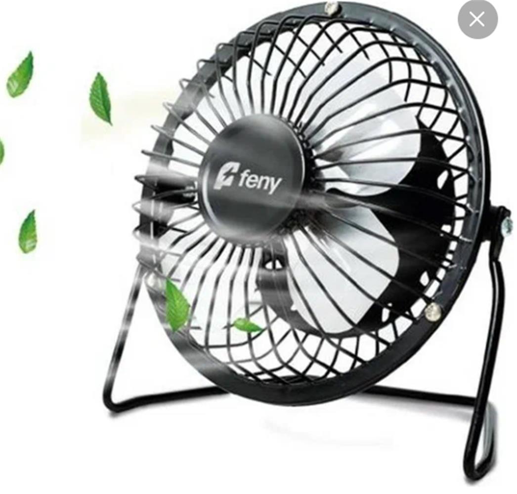 121415-1 Feny Fn-f86 Metal 360 Mını Masaustu Fan - Görsel 1