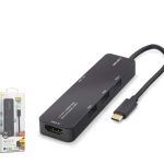 iETOP TUH305 Type-C 3.2 Gen1 Combo Hub PD HDMI 4K 5 Port 5 Gbps Siyah