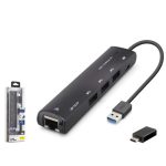 iETOP HDX7897 USB Type-C 3.2 Gen1 Combo Hub Gigabit LAN 4 Port 5 Gbps Siyah