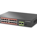 HADRON HDX1442 AI PoE Switch 16 Port 2 Uplink 1 SFP Gigabit 210W Siyah