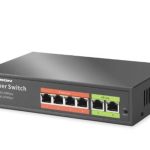 HADRON HDX1440 AI PoE Switch 4 Port 2 Uplink 45W Siyah
