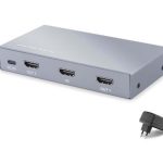 HADRON HDX1428 HDMI Splitter EDID 4K 60 Hz 1 Giriş 2 Çıkış Gri