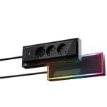S-link PRZ05 3 Soketli 2 USB 2 Type-C PD20 2M 306 Joule Tam Bakır Gaming Siyah Akım Korumalı Priz