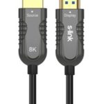 S-link SL-HM8K100 HDMI TO HDMI 100m v2.1 8K60 HZ 4K 120HZ Fiber Kablo