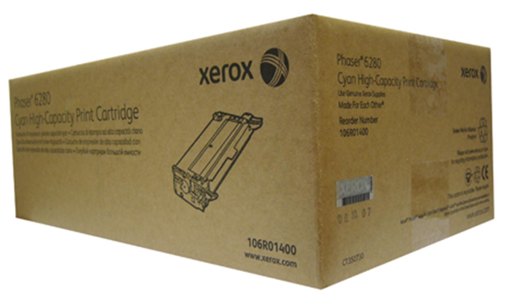 25009-1 Xerox 106R01400 Phaser 6280 Yüksek Kapasite Cyan Mavi Toner 5.900 Sayfa - Görsel 1