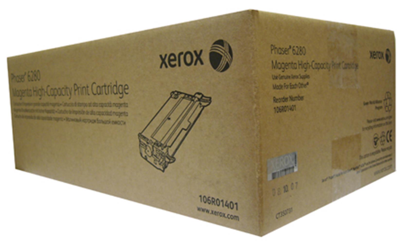 25010-1 Xerox 106R01401 Phaser 6280 Yüksek Kapasite Magenta Kırmızı Toner 5.900 Sayfa - Görsel 1