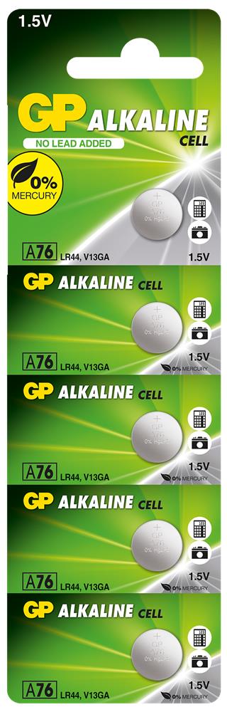28253-1 GP GPA76-C5 LR44 AG13 Alkalin Düğme Pil 5'li Paket - Görsel 1