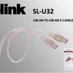 S-link SL-U32 Usb 2.0 Usb Erkek To 2x Usb Erkek 0.60cm Kablo