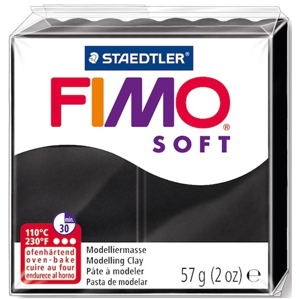 312381 Staedtler Modelleme Kili Fımo Soft Siyah 8020-9 07 - Görsel 1