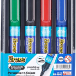 Brons Permanent Marker Yuvarlak Uç 4 Lü Karışık Bls. Br-9600