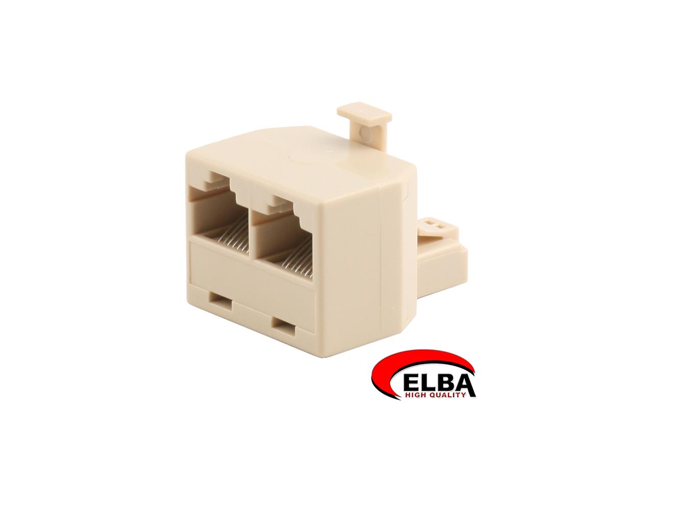 39429-1 Elba 8p8c Jack- 2x8p8c Jack 2li Rj45 Çokla Jk8464 - Görsel 1