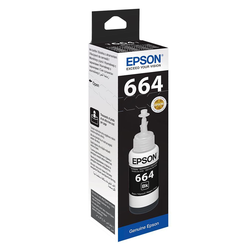 41693 Epson T6641 Black Siyah Şişe Mürekkep T66414a - Görsel 1