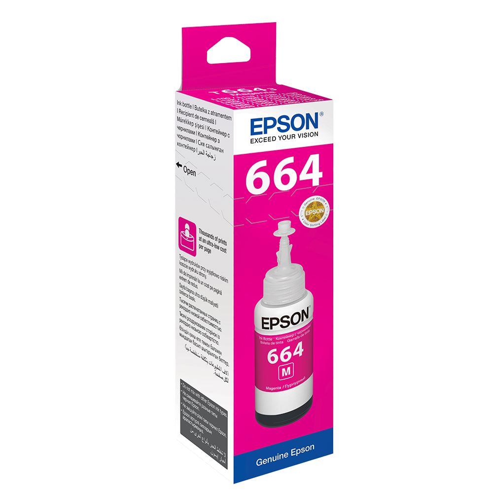 41695 Epson T6643 Magenta Kırmızı Şişe Mürekkep T66434a - Görsel 1