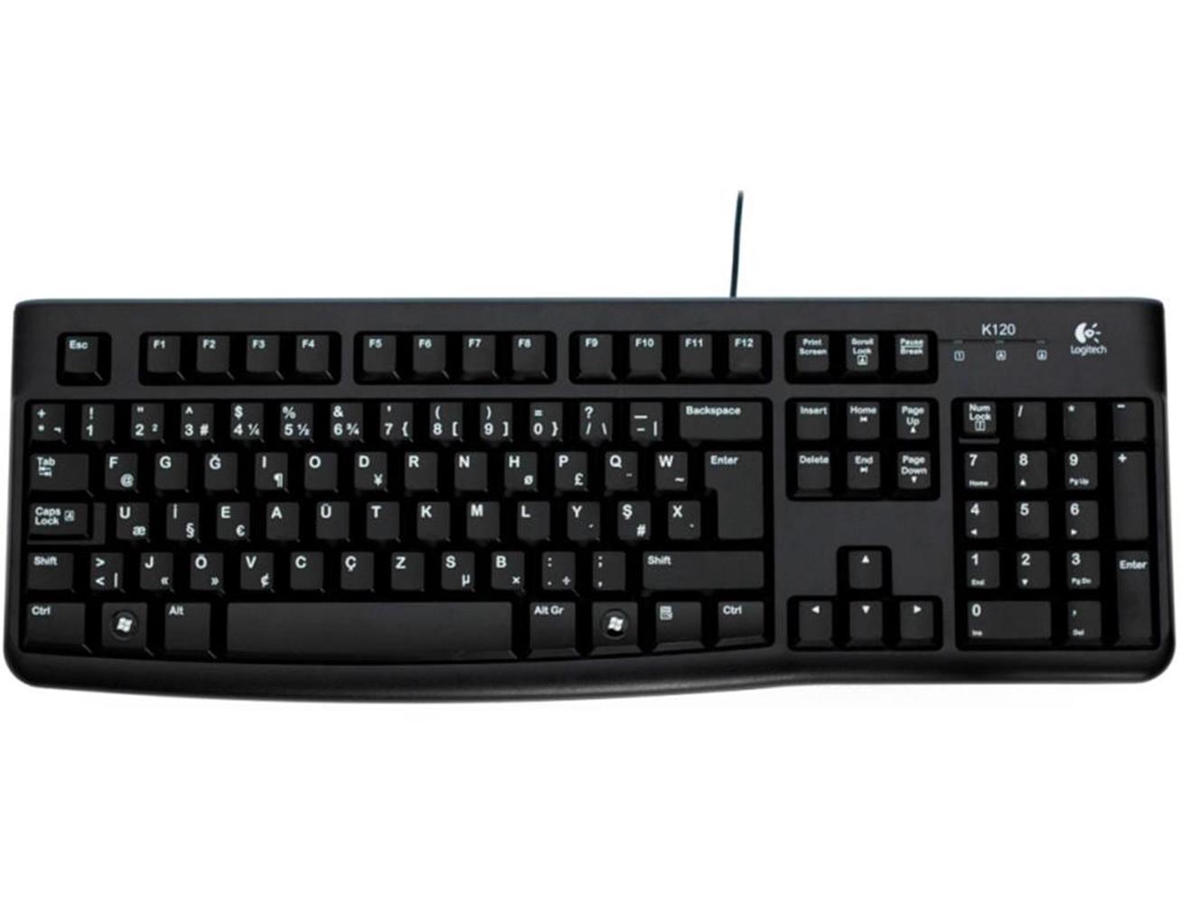 43293-1 Logitech 920-004163 K120 F Usb Siyah Kablolu Klavye - Görsel 1