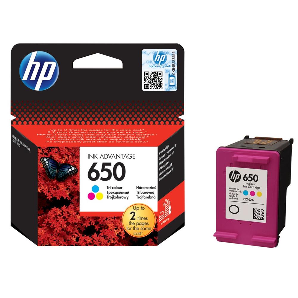 43914 Hp 650 Color Renkli Kartuş Cz102ae - Görsel 1