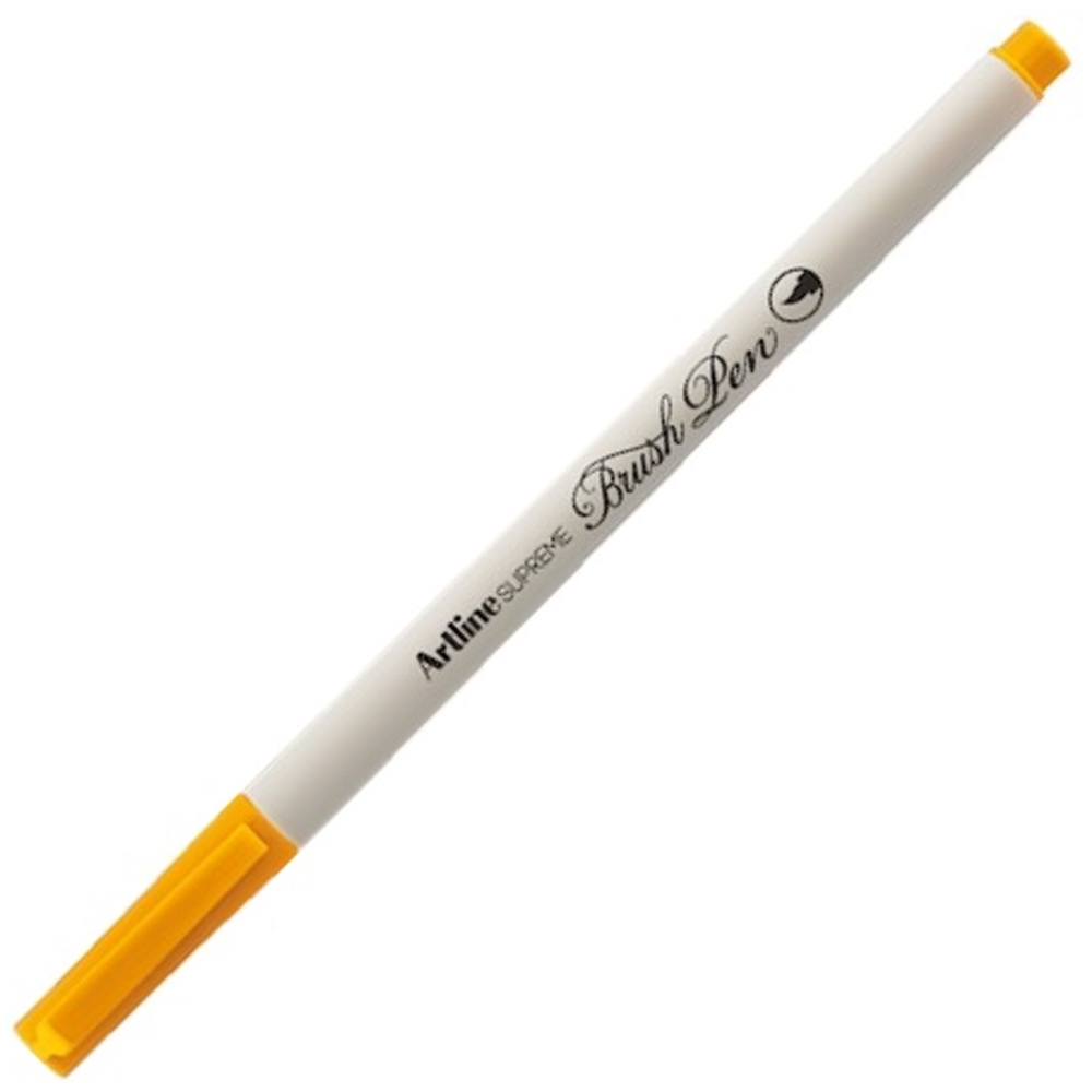 444960 Artline Supreme Brush Uçlu Kalem Sarı Epfs-f - Görsel 1