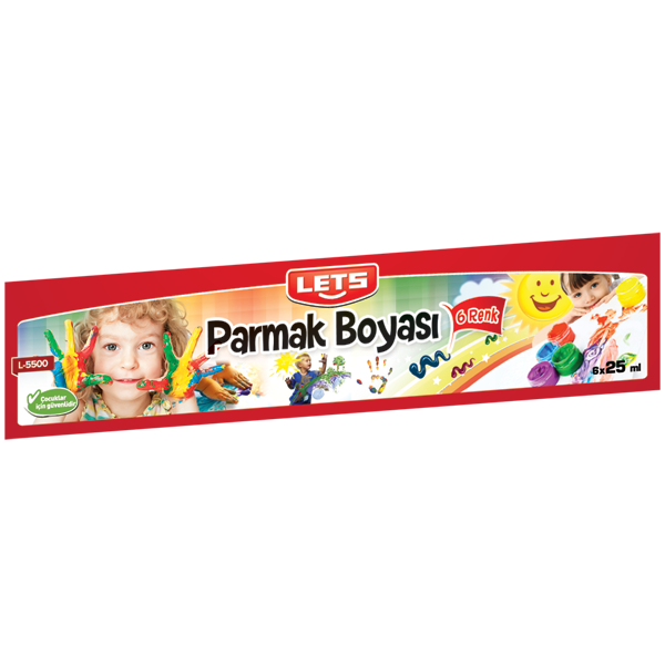45227 Lets Parmak Boyası 25 Ml 6 Lı L-5500 - Görsel 1