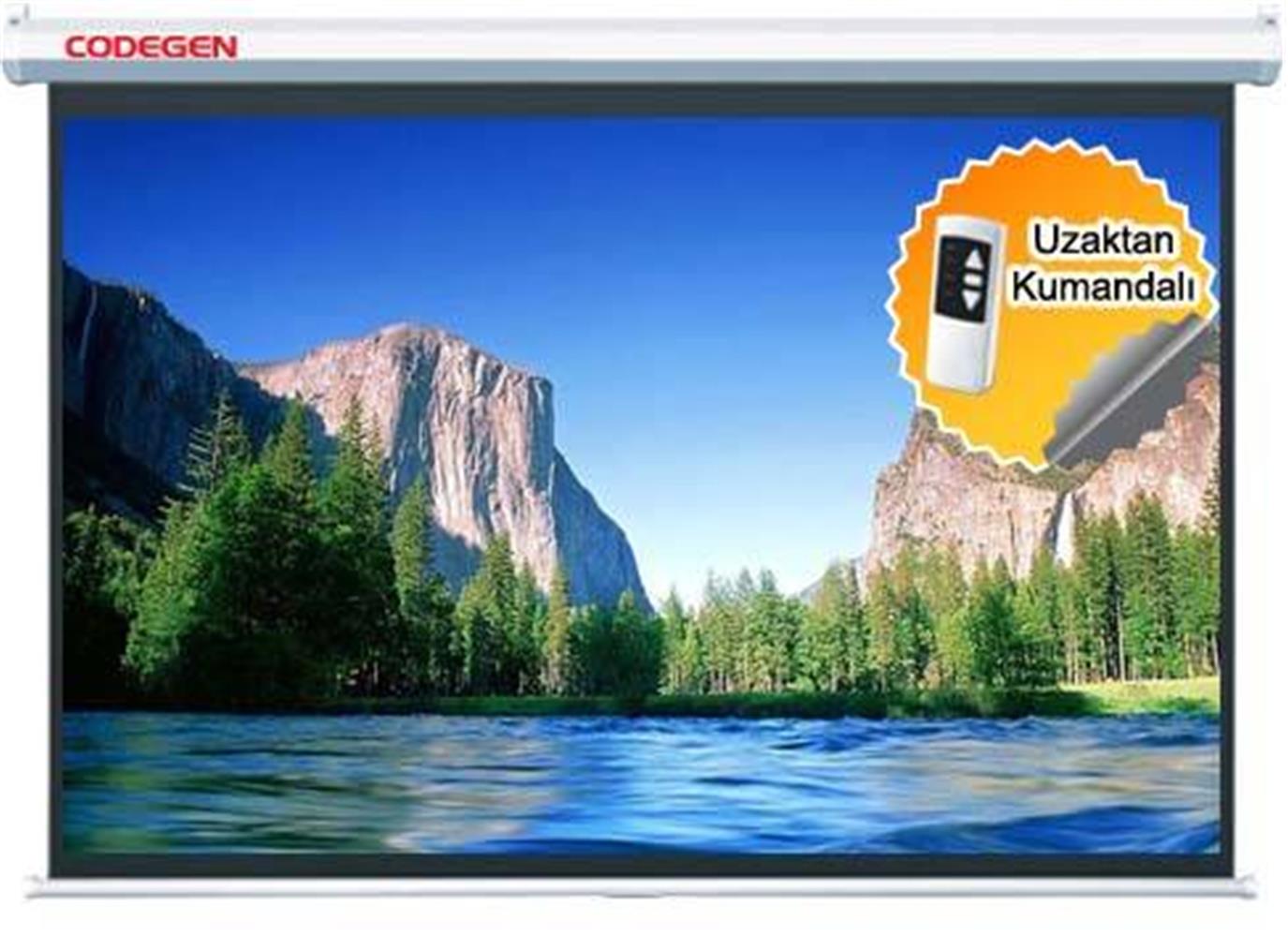 48061-1 Codegen Ex-18 180x180 Motorlu Uzaktan Kumandalı Projeksiyon Perdesi - Görsel 1