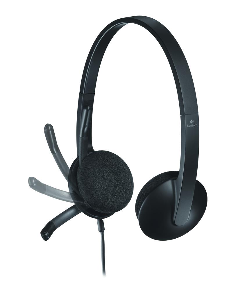 48632-1 Logitech 981-000475 H340 Siyah Usb Mikrofonlu Kulaküstü Kulaklık - Görsel 1