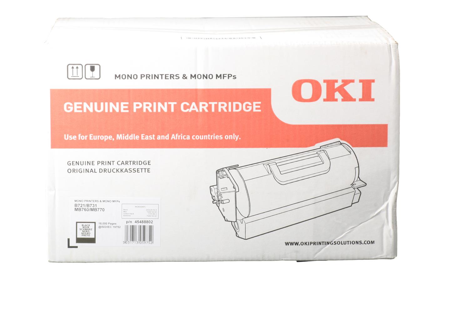 49120 OKI 45488802 TONER - B721, B731, MB760, MB770 - 18.000 SAYFA - Görsel 1