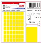 Tanex Ofis Etiketi Poşetli 12x30 Mm Fosforlu Sarı Ofc-107