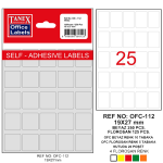Tanex Ofis Etiketi Poşetli 19x27 Mm Beyaz Ofc-112