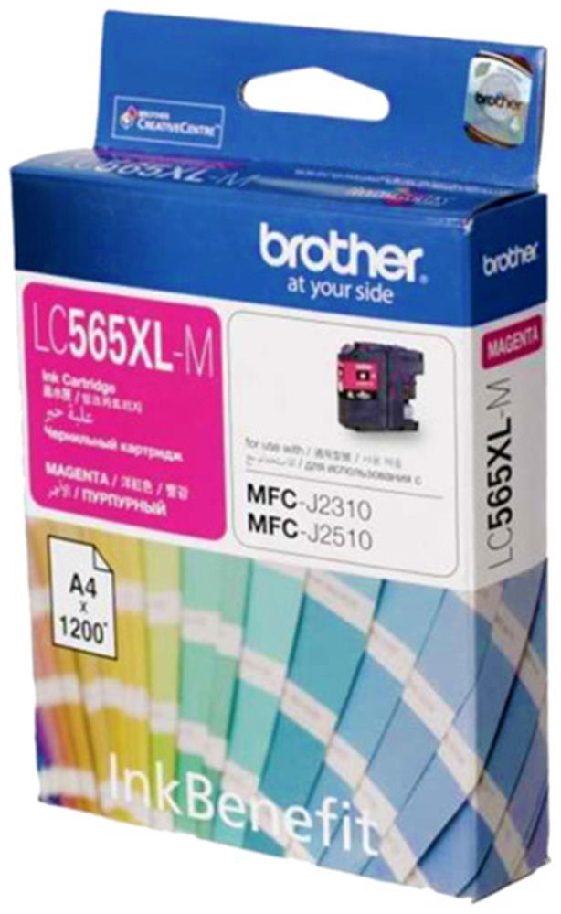 52646-1 Brother LC565XLM Magenta Kırmızı 1.200 Sayfa Kartuş MFC-J3520-J3720 - Görsel 1