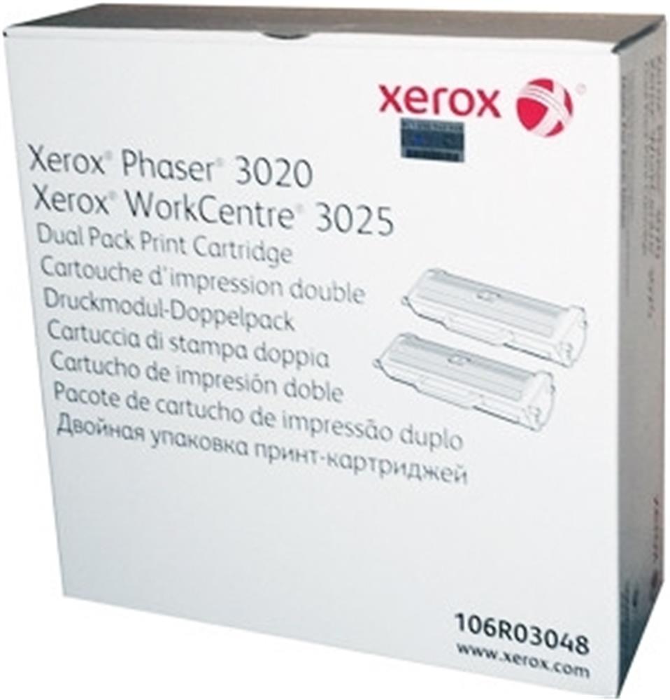 53618-1 Xerox 106R03048 Phaser 3020-WC3025 Dual Pack Toner 2x1500 Sayfa - Görsel 1