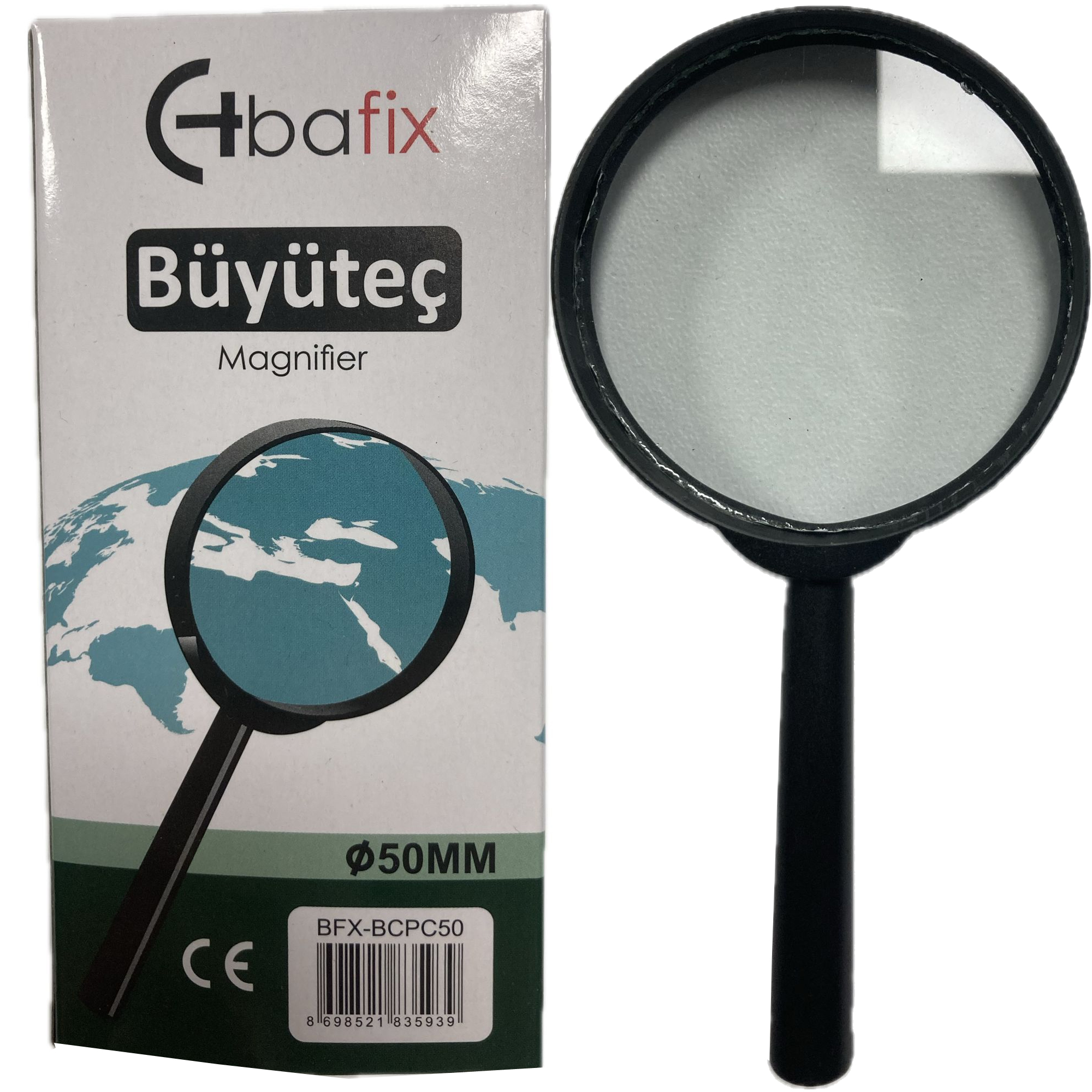 542170 Bafix Büyüteç Cam Plastik Çerçeveli 50 Mm Bfx-bcpc50 - Görsel 1