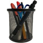 Bafix Kalemlik Metal Perforeli Silindir Siyah Bfx-mmk802s