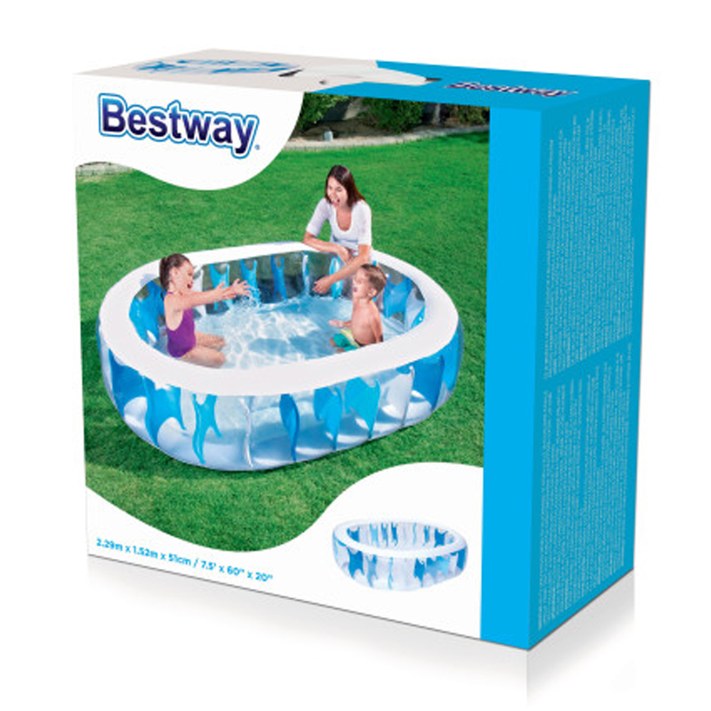 566484 Bestway Havuz Jumbo Kristal 229x152x51 Cm Kzld-bw54066 - Görsel 1