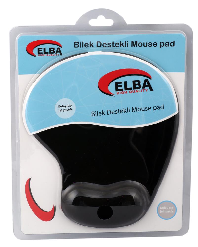 59876-1 Elba K06152 Bileklikli Jel Mouse Pad Siyah - Görsel 1