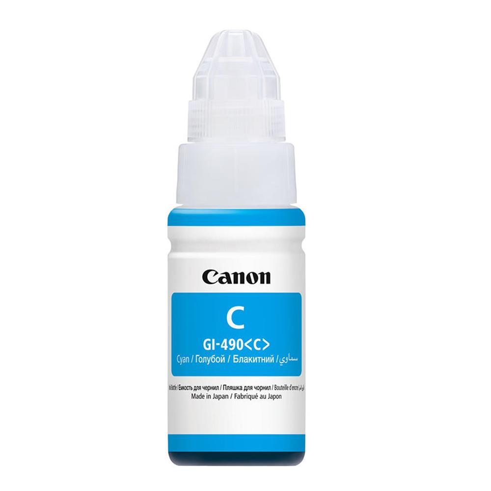 60097 Canon GI-490C Cyan Mavi Şişe Mürekkep G1411-2411-3411-4411 - Görsel 1