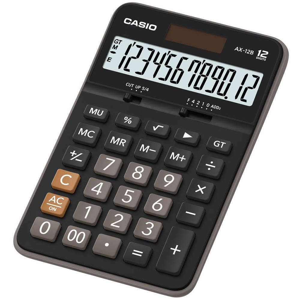 60811-1 Casio Ax-12b 12 Hane Masa Üstü Hesap Makinesi - Görsel 1