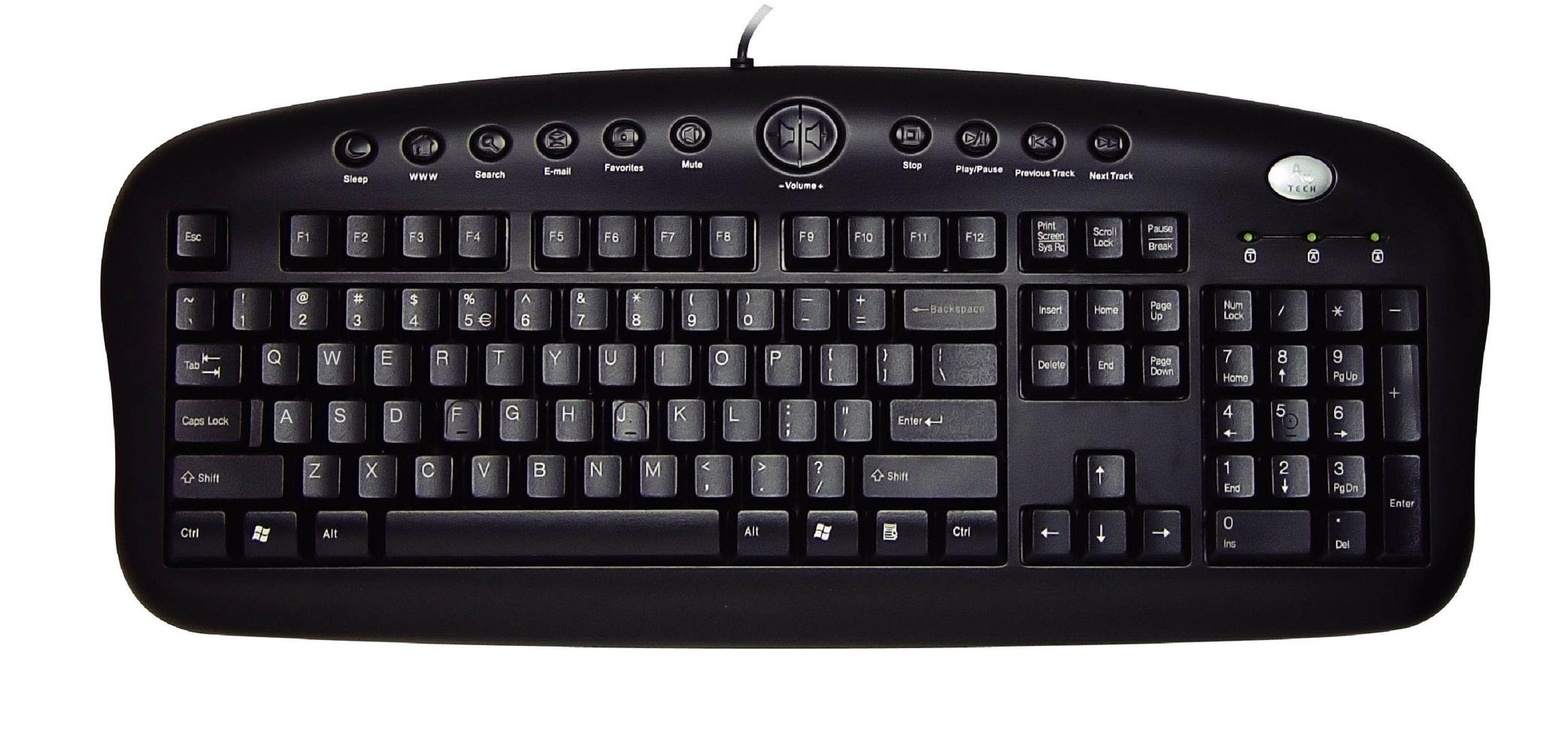 61189-1 A4 Tech Kb-28g Siyah Usb Multımedya Gamer Klavye - Görsel 1