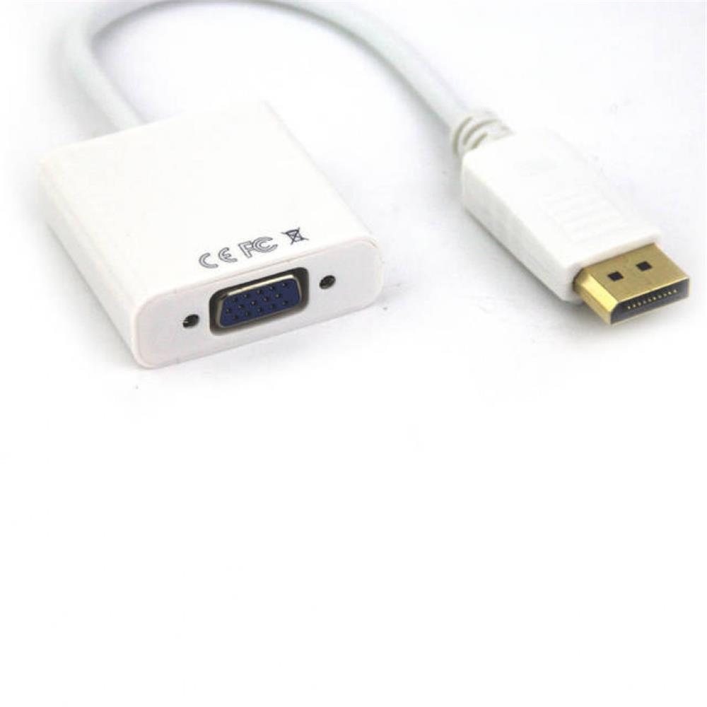 65770-1 Vcom CG603-0.15 Beyaz Display Port Erkek To Vga Dişi Dönüştürücü - Görsel 1