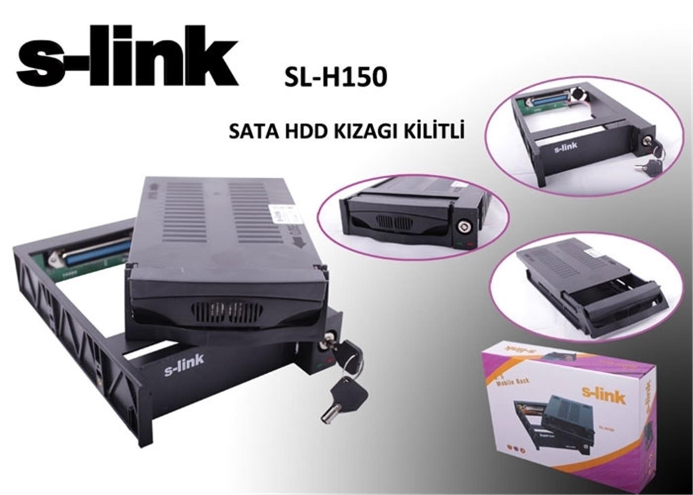 67185-1 S-Link SL-H150 Sata Hdd Kızağı Kilitli - Görsel 1