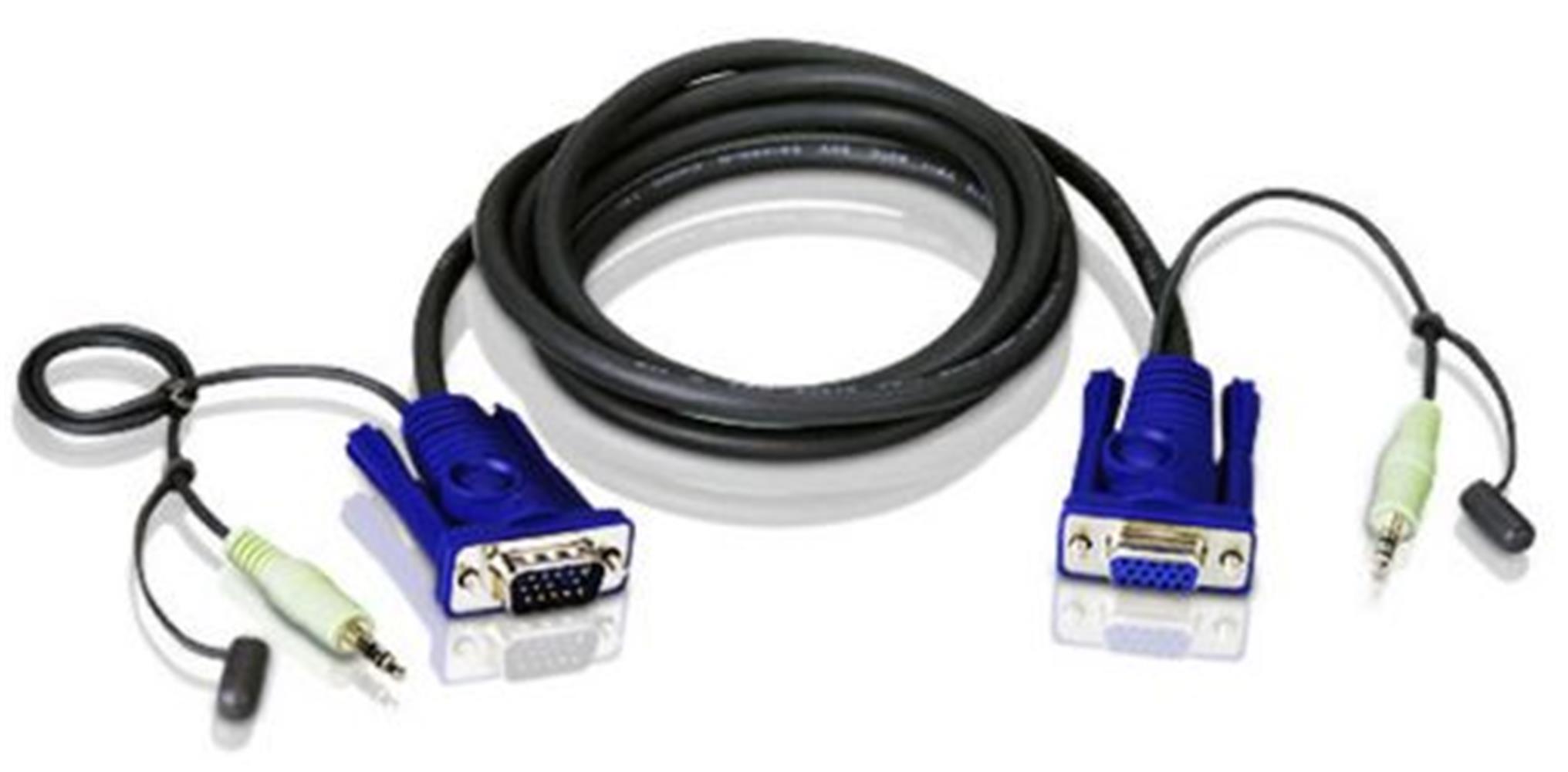 73481-1 Aten 2L-2402A Vga-Audio Cable (1,8 Metre) - Görsel 1
