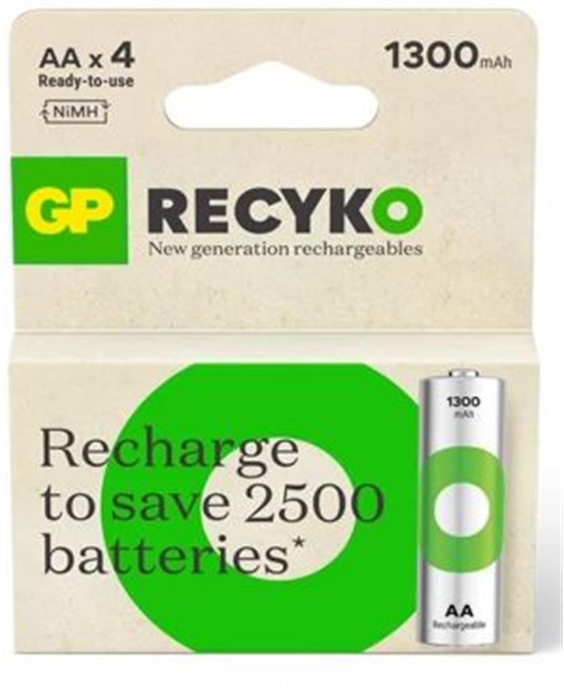 76528-1 Gp Aa 1300 Mah Şarjlı Kalem Pil 4'lü Paket Gp130aahcemtr-4lü - Görsel 1